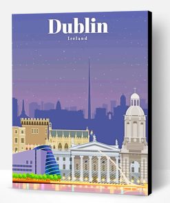 Dublin Ireland Poster Paint By Number