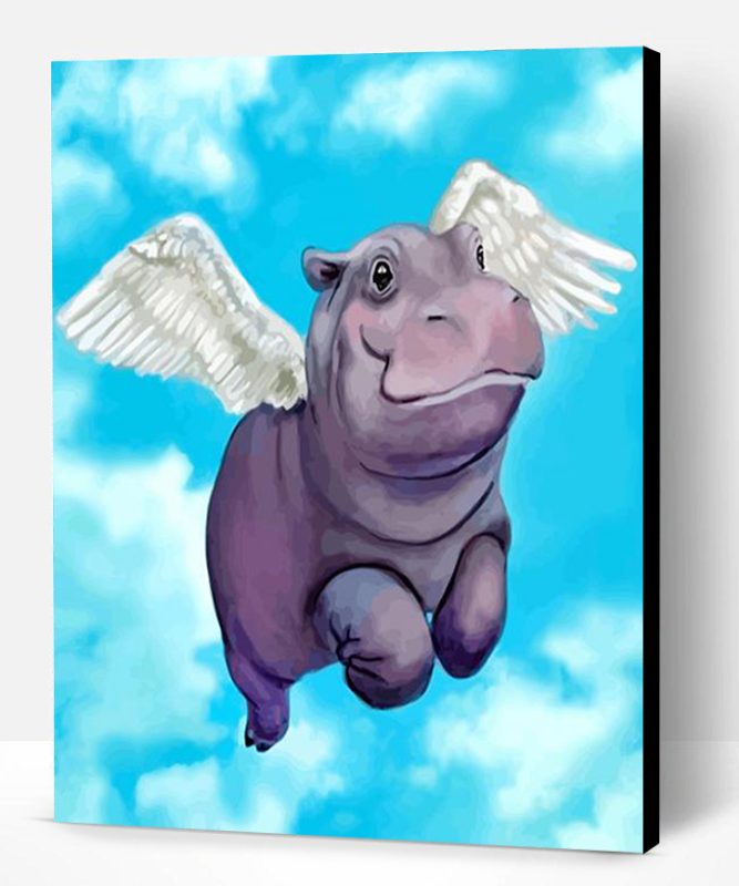 Angel Hippopotamus Paint By Number