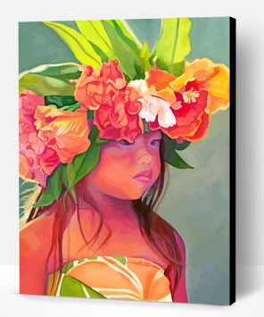 Cute Hawaiian Girl Paint By Number