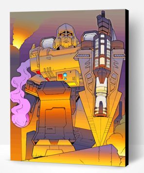 Transformers Megatron Illustration Paint By Number