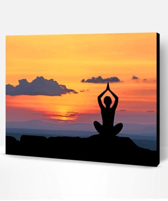 Yoga Girl Silhouette Paint By Number