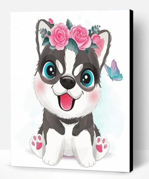 Adorable Husky Paint By Number