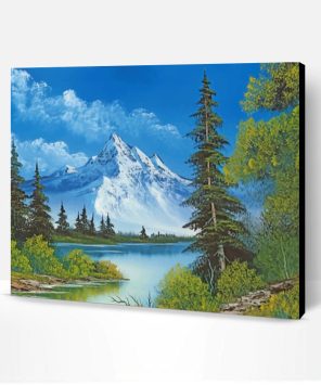 Mountain By Bob Ross Paint By Number