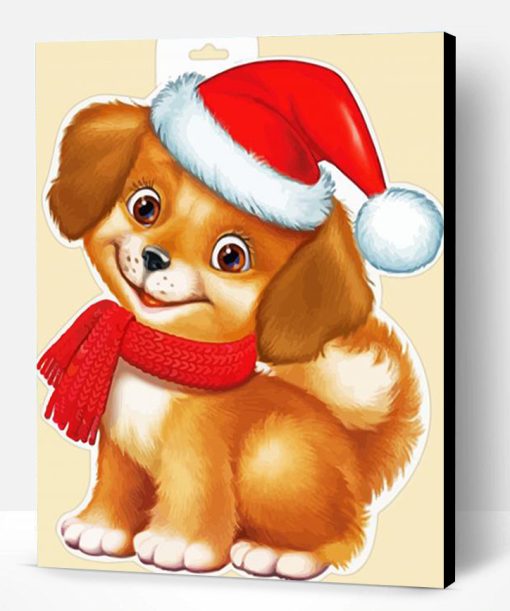 Christmas Dog Paint By Number