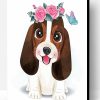 Cute Basset Hound Paint By Number