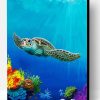 Sea Turtle In The Occean Paint By Number