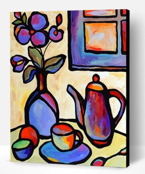 Abstract Teapot Paint By Number