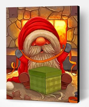 Happy Christmas Gnome Paint By Number