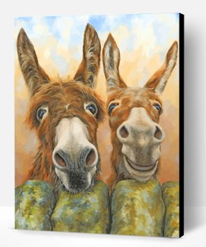 Happy Donkeys Paint By Number