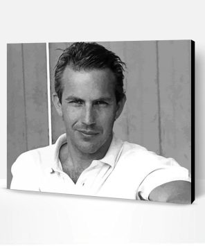 Monochrome Kevin Costner Paint By Number