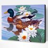 Waterfowl And Lotus Paint By Number