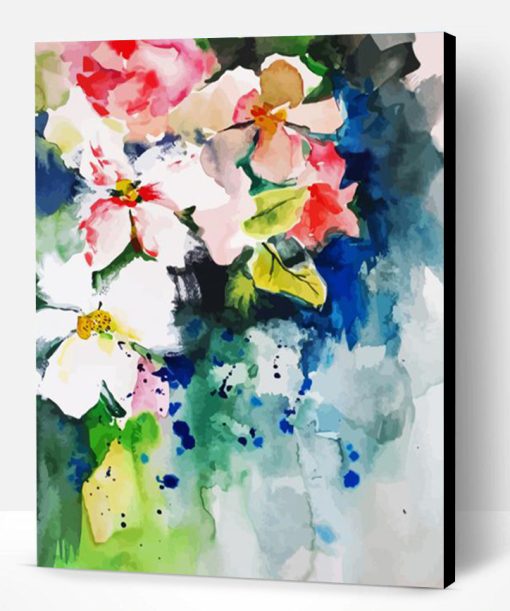 Abstract Flowers Illustration Paint By Number