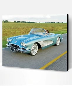 58 Chevrolet Corvette On Road Paint By Number