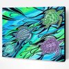 Abstract Sea Turtles Paint By Number