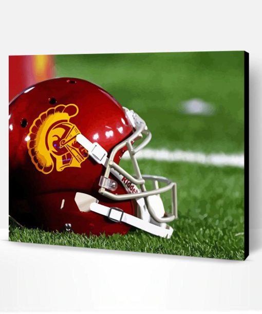 Aesthetic USC Trojans Helmet Paint By Number