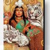 African Egyptian Woman And Tiger Paint By Number