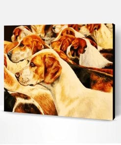 American Foxhound Dogs Art Paint By Number
