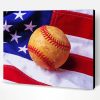 American Flag Baseballs Sport Paint By Number