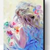 Baby Girl With Flowers Paint By Number