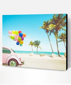 Beach Car Seascape Paint By Number