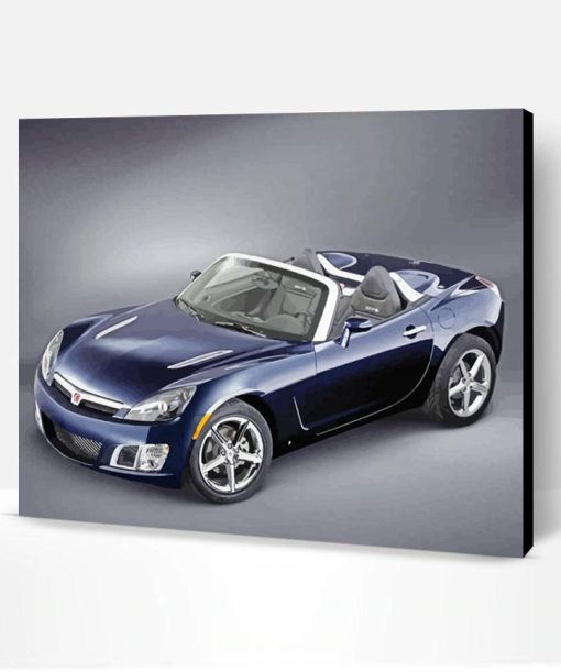 Black Saturn Sky Paint By Number