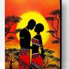 Black Tribal Couple Paint By Number
