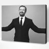 Black And White Ricky Gervais Paint By Number