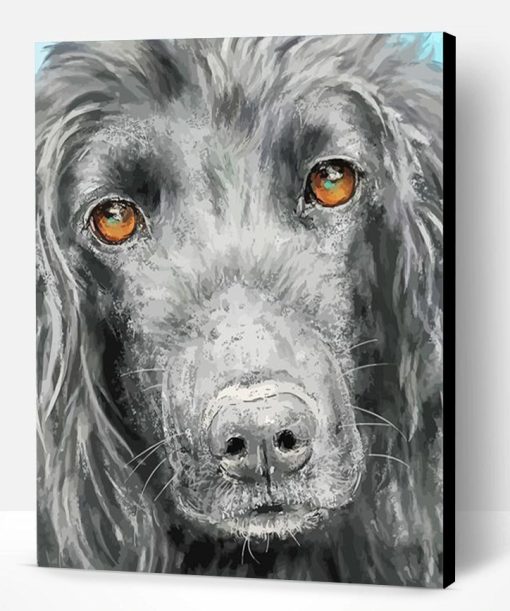 Black Cocker Spaniel Art Paint By Number