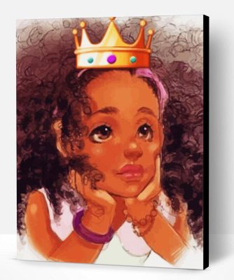 Black Little Princess Paint By Number