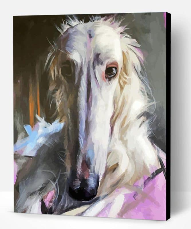 Borzoi Dog Art Paint By Number