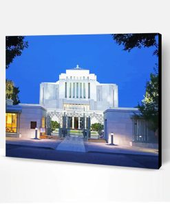 Cardston Temple Paint By Number