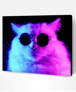 Cat With Glasses Paint By Number