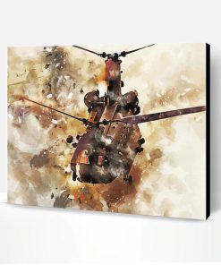 Chinook Helicopter Art Paint By Number
