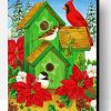 Christmas Bird house Paint By Number
