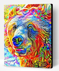Colorful Abstract Bear Paint By Number