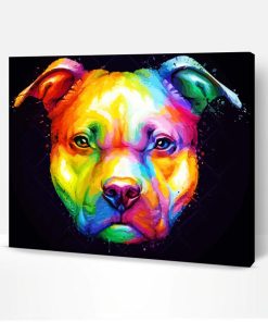 Colorful pitbull art Paint By Numbers