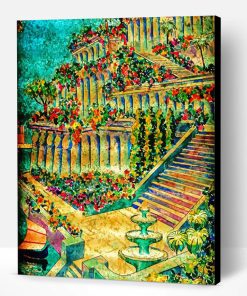 Cool Hanging Gardens of Babylon Art Paint By Number