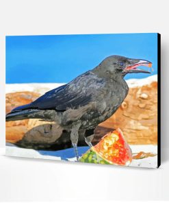 Crow On Watermelon Paint By Number
