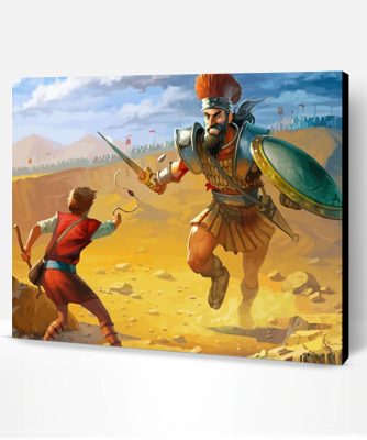 David And Goliath Paint By Number