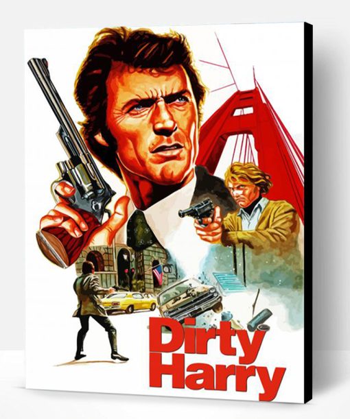 Dirty Harry Movie Poster Paint By Number