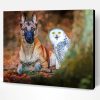 Dog White Owl Bird Paint By Number