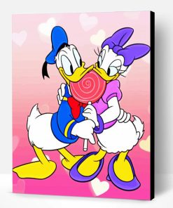 Donald And Daisy Lollipop Love Paint By Number