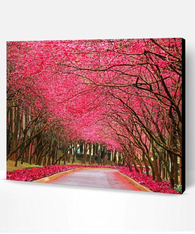 Flowers Trees Landscape Paint By Number