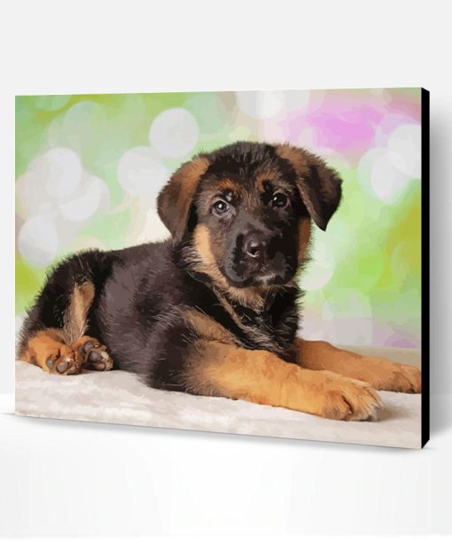 German Shepherd Puppy Dog Paint By Number