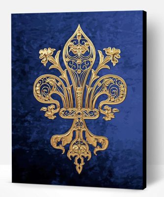 Gold Fleur De Lis Paint By Number