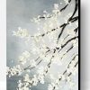 Grey And White Cherry Blossom Paint By Number