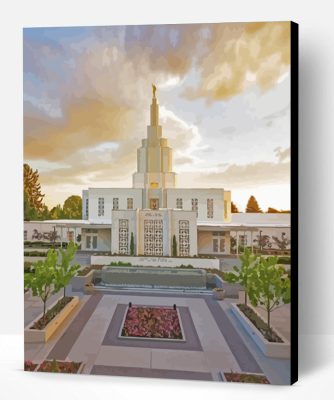 Idaho Falls Temple Paint By Number