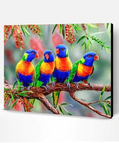 Lorikeets Row Paint By Number