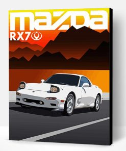 Mazda RX 7 Poster Paint By Number