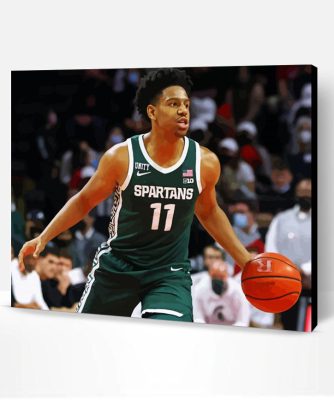 Michigan State Spartans Basketball Player Paint By Number